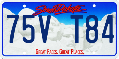 SD license plate 75VT84