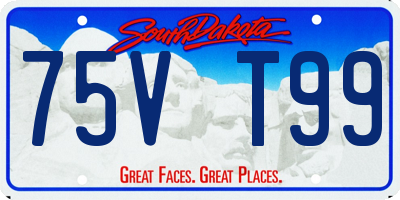 SD license plate 75VT99