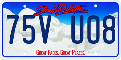 SD license plate 75VU08