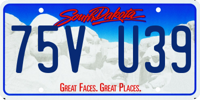 SD license plate 75VU39