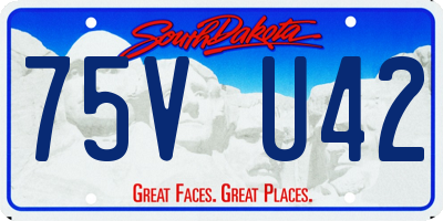 SD license plate 75VU42