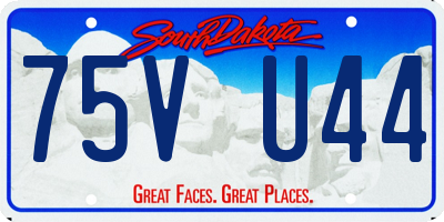 SD license plate 75VU44