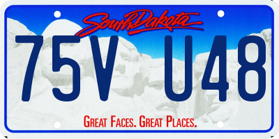 SD license plate 75VU48