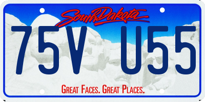 SD license plate 75VU55