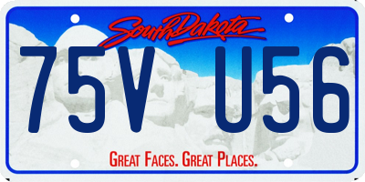 SD license plate 75VU56