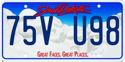 SD license plate 75VU98