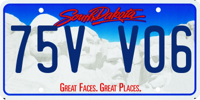 SD license plate 75VV06