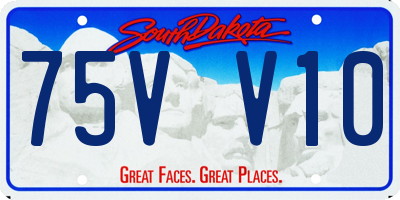 SD license plate 75VV10
