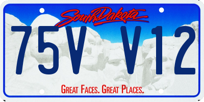 SD license plate 75VV12