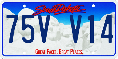SD license plate 75VV14