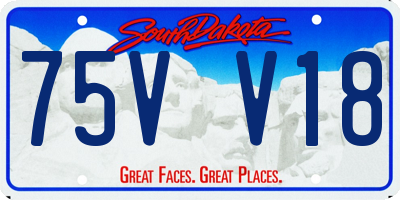 SD license plate 75VV18