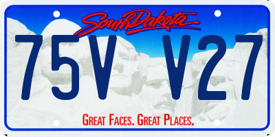 SD license plate 75VV27
