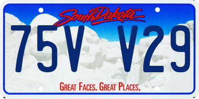 SD license plate 75VV29