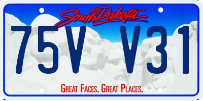 SD license plate 75VV31