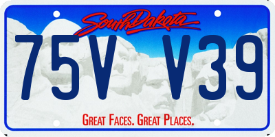 SD license plate 75VV39