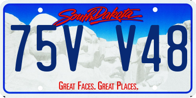 SD license plate 75VV48