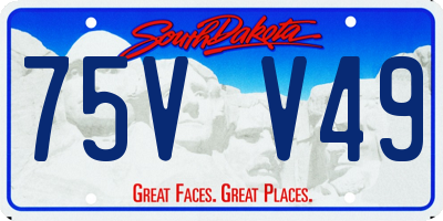 SD license plate 75VV49