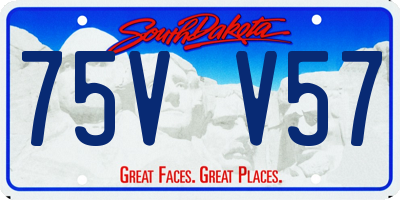 SD license plate 75VV57
