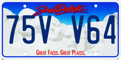 SD license plate 75VV64