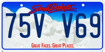 SD license plate 75VV69