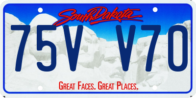 SD license plate 75VV70