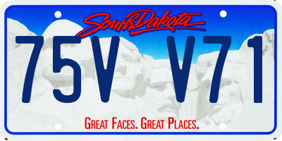 SD license plate 75VV71
