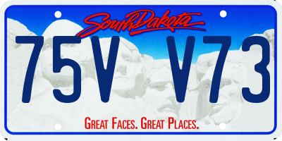 SD license plate 75VV73