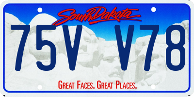 SD license plate 75VV78