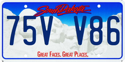 SD license plate 75VV86