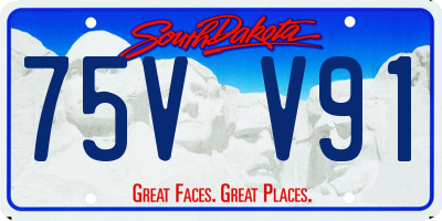 SD license plate 75VV91