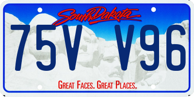 SD license plate 75VV96