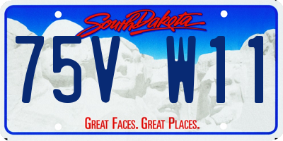 SD license plate 75VW11