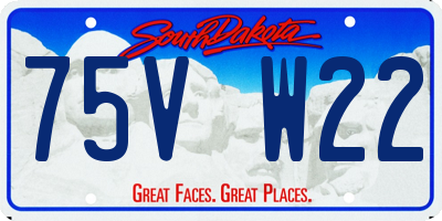 SD license plate 75VW22