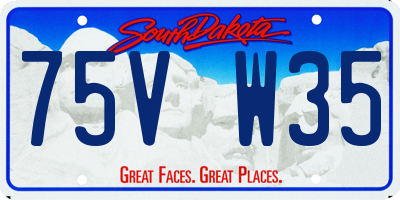 SD license plate 75VW35