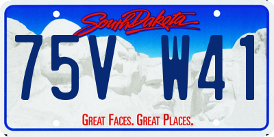 SD license plate 75VW41