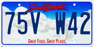 SD license plate 75VW42