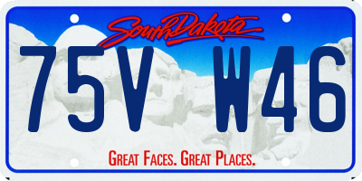 SD license plate 75VW46
