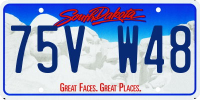 SD license plate 75VW48