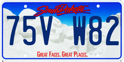 SD license plate 75VW82