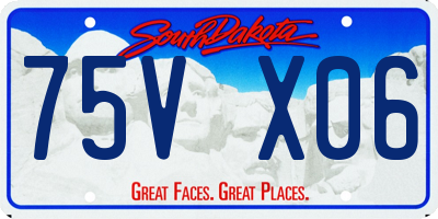 SD license plate 75VX06