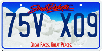 SD license plate 75VX09