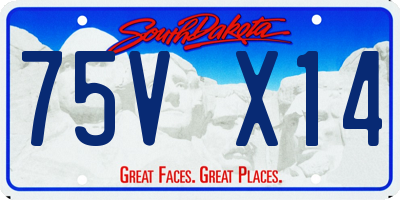 SD license plate 75VX14