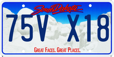 SD license plate 75VX18
