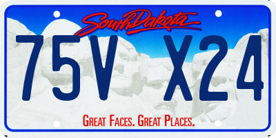 SD license plate 75VX24