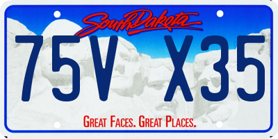 SD license plate 75VX35