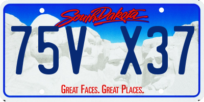 SD license plate 75VX37