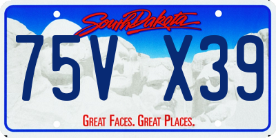 SD license plate 75VX39