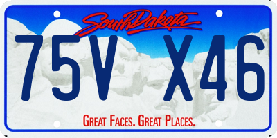 SD license plate 75VX46