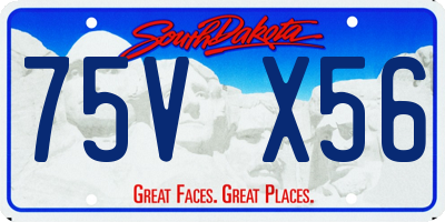 SD license plate 75VX56