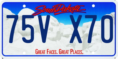 SD license plate 75VX70